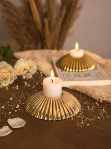 Round brass candle holder | Best Item for one who loves Decorating | Made of Pure Brass | Enduring Gift