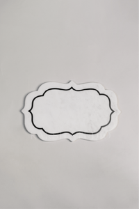 Adhera marble platter | Serveware | Trays for coffee table | Marble inlay tray | Festive decor