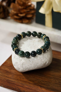 Rakhi Gift Hamper 6- Petals tray and Moss Agate Beads bracelet