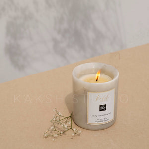 Love white marble vanilla scented candle