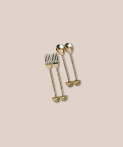 Rainbow brass cutlery / serveware Set