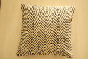 Black Wave pattern Print Cushion Covers