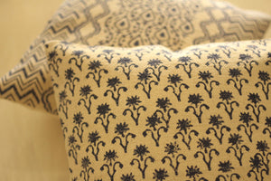 Blue Flower Print Cushion Covers