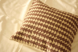 Brown Pyramid pattern Cushion Covers