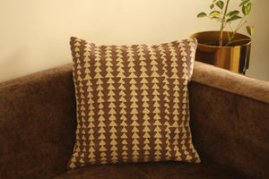 Brown Pyramid pattern Cushion Covers