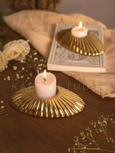 Oval brass candle holder | Best Item for one who loves Decorating | Made of Pure Brass | Enduring Gift