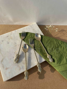 Pineapple brass cutlery / serveware Set