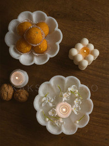 White Marble Cirque Bowl | Three Different Sizes | Home Décor Item | Decorative Trays | Multipurpose Decorative Items