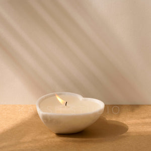 Heart marble candle (Small / Large)
